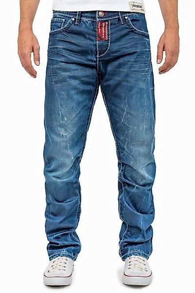 Cipo & Baxx Regular-fit-Jeans Casual Hose BA-CD709 (1-tlg) mit Stylischen V günstig online kaufen