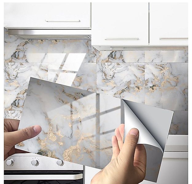 COOL-i ® Fliesenaufkleber Klebefliesen 4 Stück -30cm x 15cm, 3D Fliesenaufk günstig online kaufen