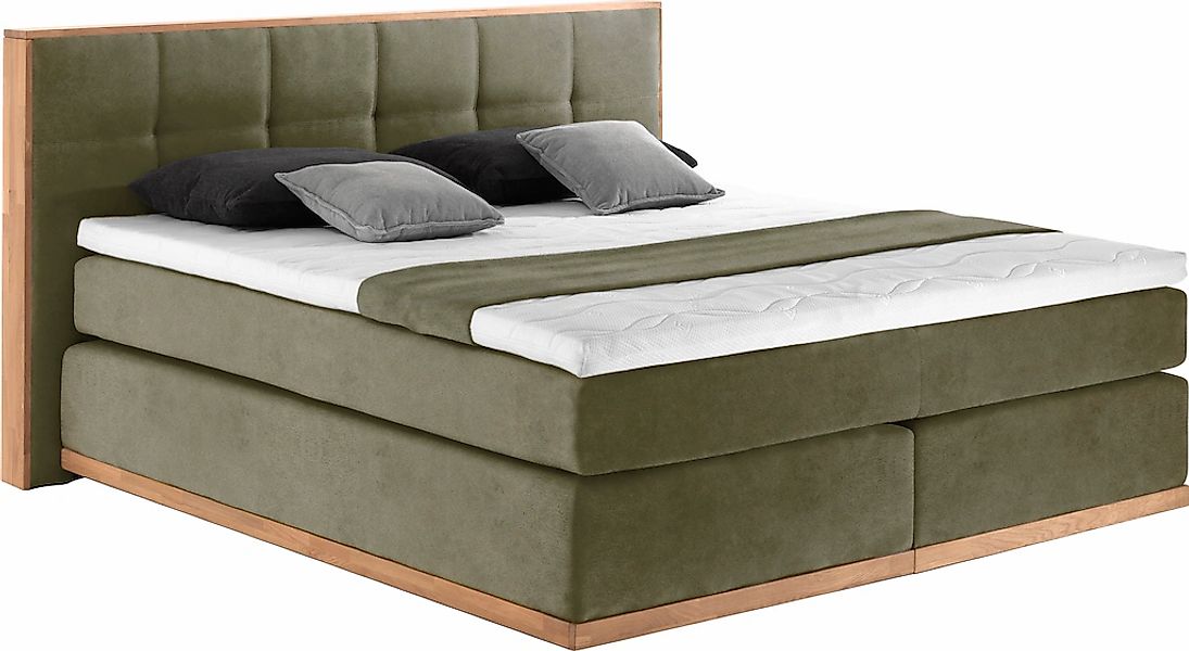 PLACES OF STYLE Boxspringbett "Vinton" aus massiver Eiche, verschiedene Här günstig online kaufen