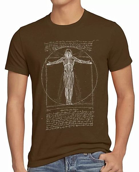 style3 Print-Shirt Herren T-Shirt Vitruvianischer Titan on attack aufklärun günstig online kaufen