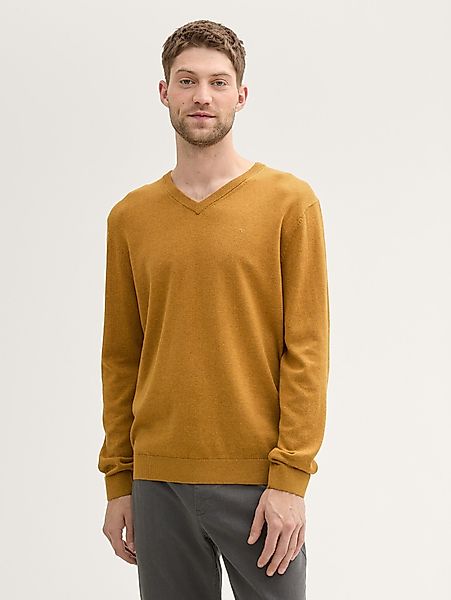 TOM TAILOR Strickpullover Strickpullover mit V-Ausschnitt günstig online kaufen