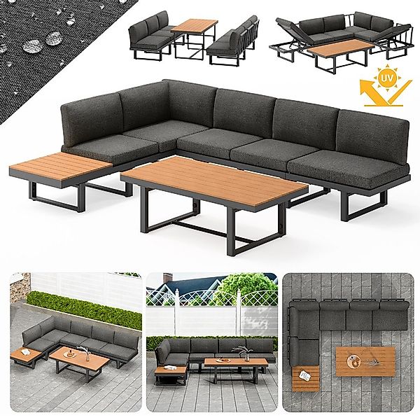 Mucola Garten-Essgruppe Gartenmöbel Set mit Liegefunktion günstig online kaufen