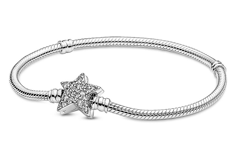 Pandora Charm-Armband Damen-Sternverschluss Silber günstig online kaufen