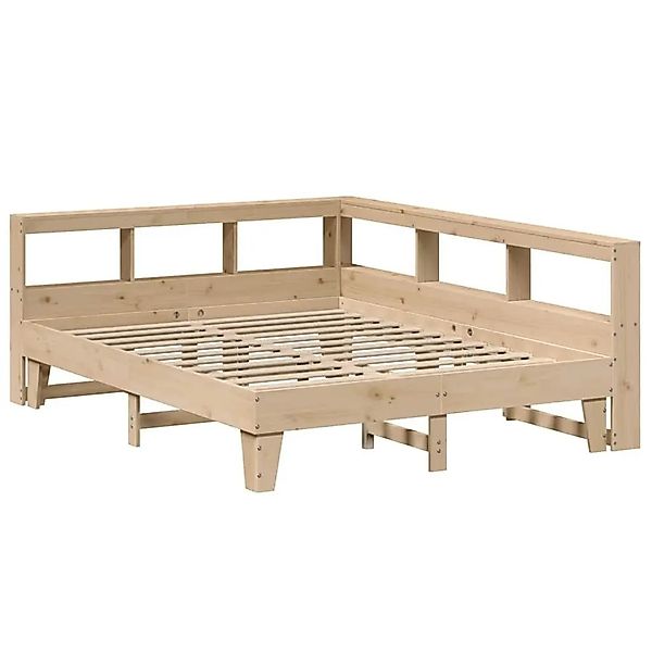 vidaXL Massivholzbett mit Regal ohne Matratze 140x200 cm Kiefer 3324538 günstig online kaufen