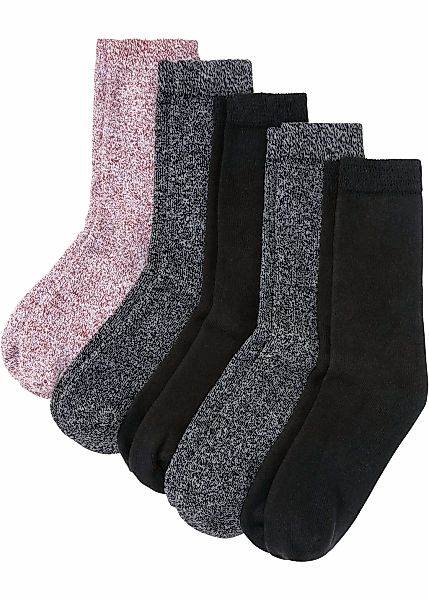 bonprix Kuschelsocken "Thermo Frottee Socken mit Bio-Baumwolle (5er Pack)" günstig online kaufen
