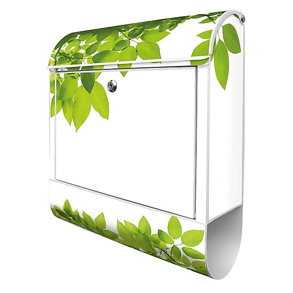 Banjado Design Briefkasten Weiß Pulverbeschichtet 39x47x14cm 2 Schlüssel Mi günstig online kaufen