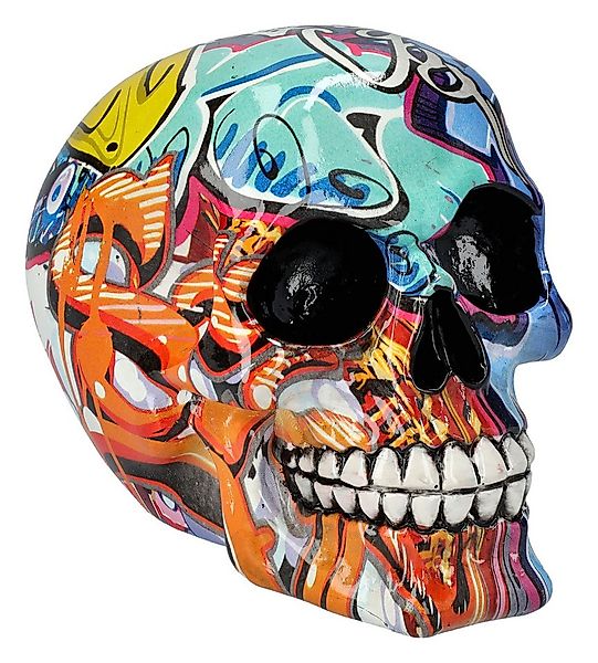 Figuren Shop GmbH Dekofigur Totenkopf Figur - Graffiti - Gothic Fantasy Dek günstig online kaufen