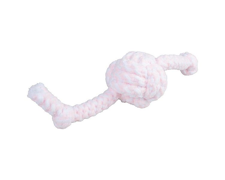 DUVO+ Zerrspielzeug Hundespielzeug Puppy Soft Seil Ball mit 2 Knoten rosa/w günstig online kaufen