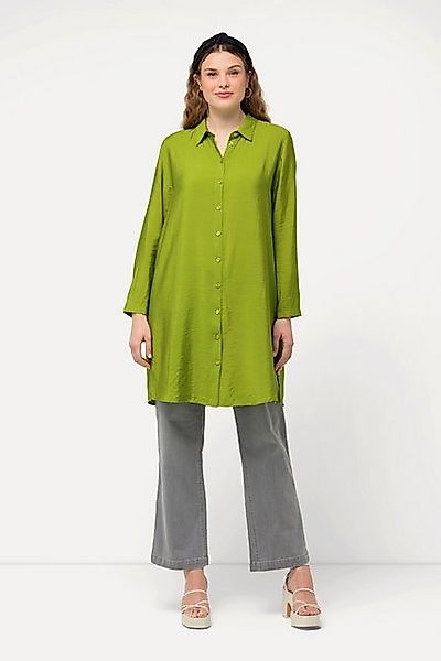 Ulla Popken Longbluse Longbluse A-Linie Hemdkragen günstig online kaufen