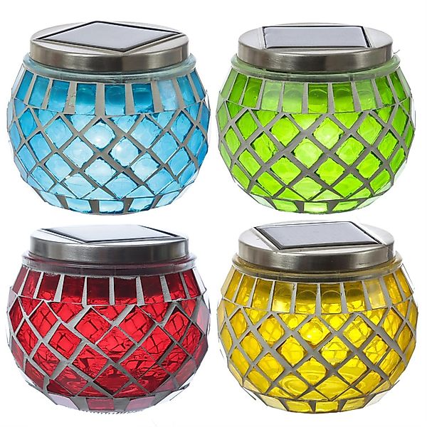 MARELIDA LED Solarleuchte Solar Windlichter Mosaik günstig online kaufen
