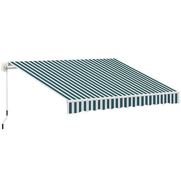 Outsunny Markise Outdoor manuelle Balkonmarkise, 3,95m günstig online kaufen