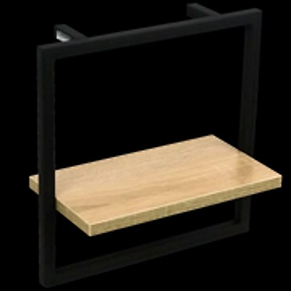 holz4home® Wandregal MDF Sonoma mit Metallrahmen günstig online kaufen
