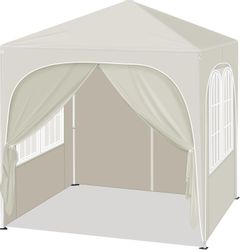 Woltu Pavillon, mit 4 Seitenteilen, 2x2 günstig online kaufen