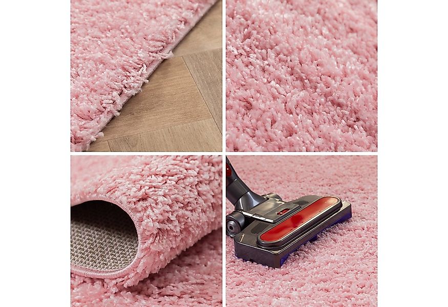 Carpettex Hochflor-Teppich Unicolor - Einfarbig, Läufer, Höhe: 30 mm, Einfa günstig online kaufen