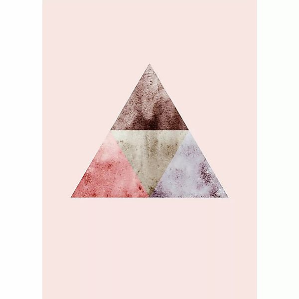 Komar Poster Triangles Top Red Abstrakt B/L: ca. 50x70 cm günstig online kaufen