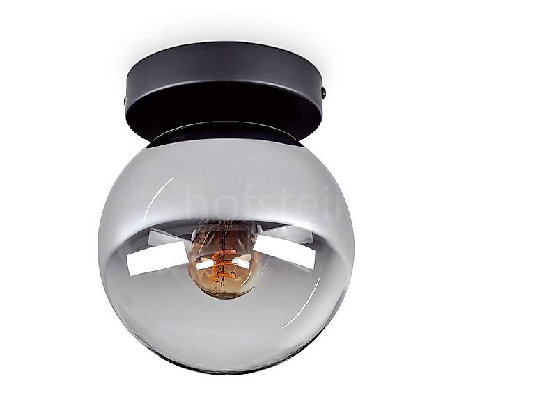 hofstein Deckenleuchte Deckenlampe aus Metall/Glas in Schwarz/Chromfarben/K günstig online kaufen