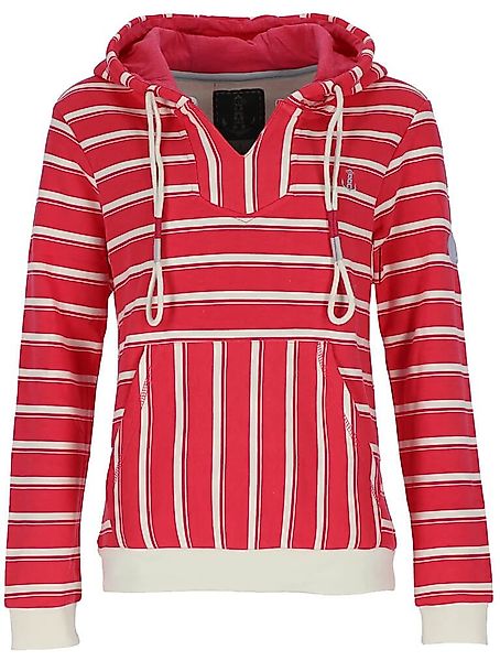 Leitfeuer Kapuzenpullover Damen Sweathoody mit Streifen-Muster günstig online kaufen
