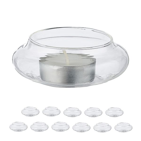 relaxdays Teelichthalter schwimmend 12er Set (12 günstig online kaufen