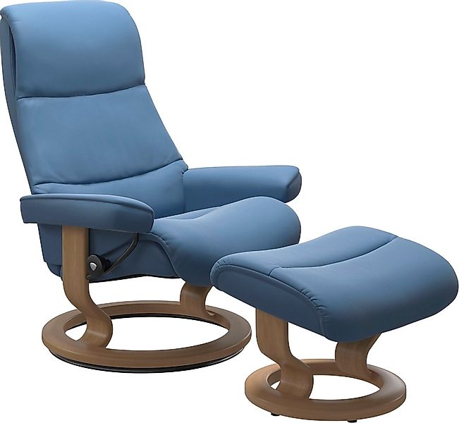 Stressless "View" Set, Relaxsessel mit Hocker, mit Classic Base, Größe M,Ge günstig online kaufen