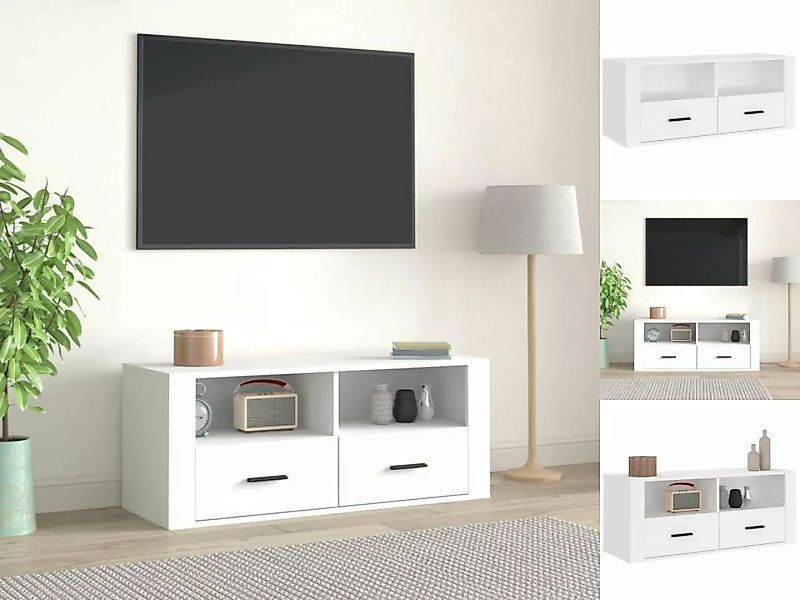 vidaXL TV-Schrank TV-Schrank Weiß 100x35x40 cm Holzwerkstoff Lowboard Ferns günstig online kaufen