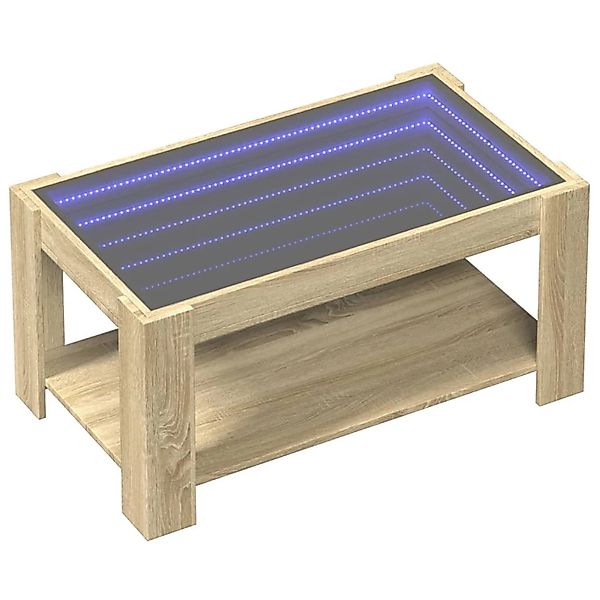 vidaXL LED-Couchtisch Sonoma Eiche 93x53x45 cm Holzwerkstoff 847555 günstig online kaufen