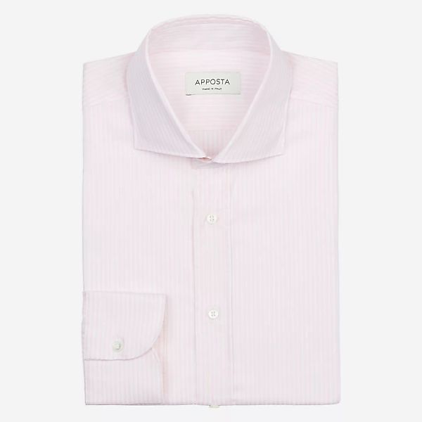 Hemd  streifen  rosa baumwollstretch twill, kragenform  niedriger spreizkra günstig online kaufen