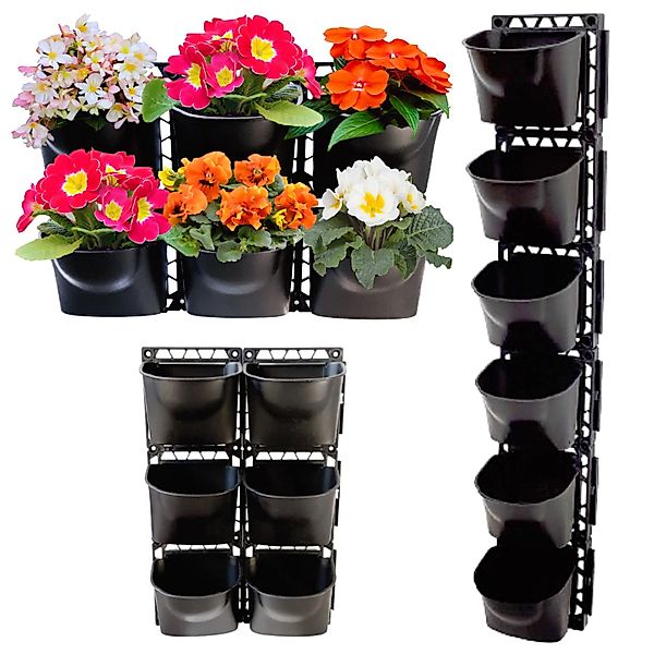 Intergarden Pflanzwand 6 Pflanztöpfe mit Rahmen für Balkon Terrasse oder Ga günstig online kaufen