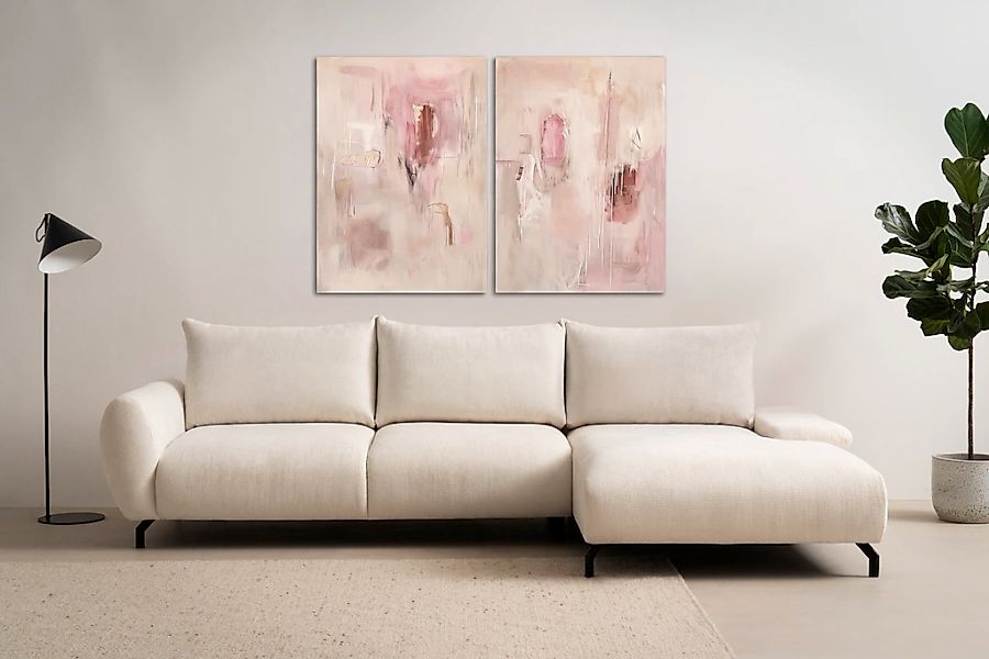 OTTO home Ecksofa "KELLIE, L-Form, 315 cm, verstellbare Armlehne, Metallfüß günstig online kaufen