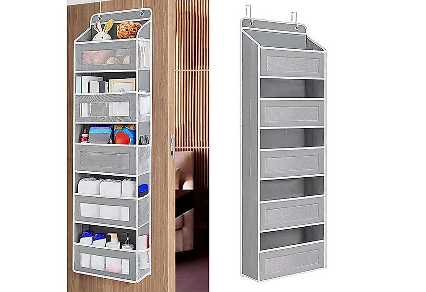 OKWISH Hängeregal Tür Organizer Hängeaufbewahrung mit 5 Fächer und 5 Mesh-S günstig online kaufen