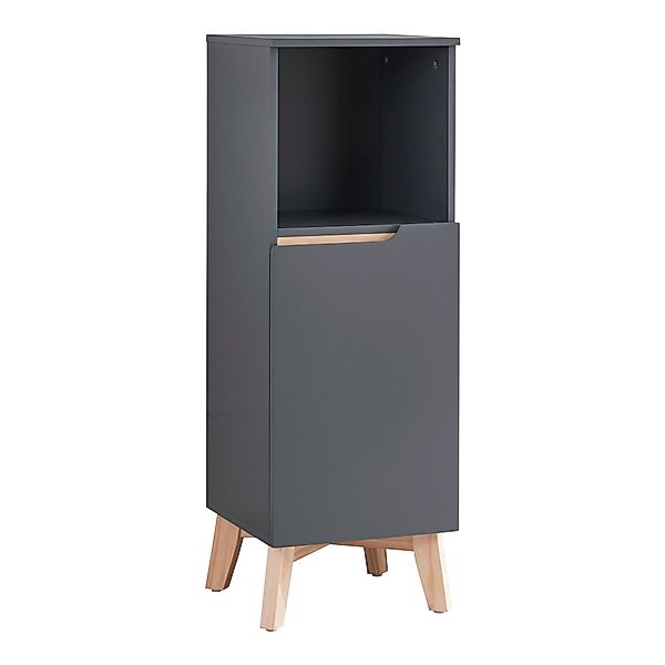en.casa Midischrank »Overath« Badschrank 86x30x30cm Grau günstig online kaufen