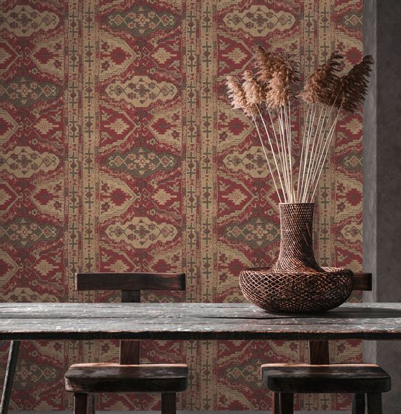 Bricoflor Boho Tapete Beige Weiß Teppich Vliestapete Im Ethno Chic für Schl günstig online kaufen