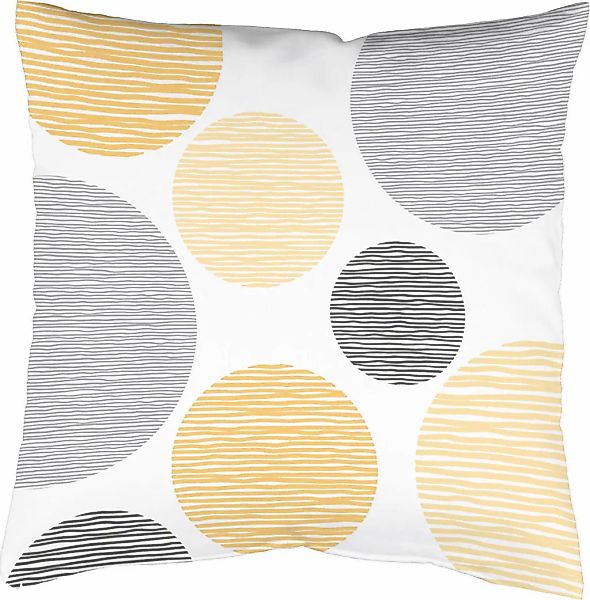 HOME WOHNIDEEN "BORDEN" Kissenhülle mit Füllung, 1 Stück günstig online kaufen