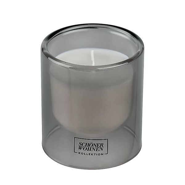 SCHÖNER WOHNEN Kollektion Duftkerze   ¦ grau ¦ Glas,Wachs ¦ Maße (cm): H: 8 günstig online kaufen