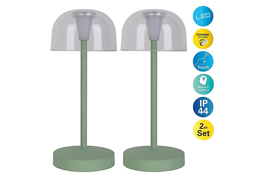 näve LED Tischleuchte Gomba 18,5 cm, Dimmfunktion, LED fest integriert, War günstig online kaufen