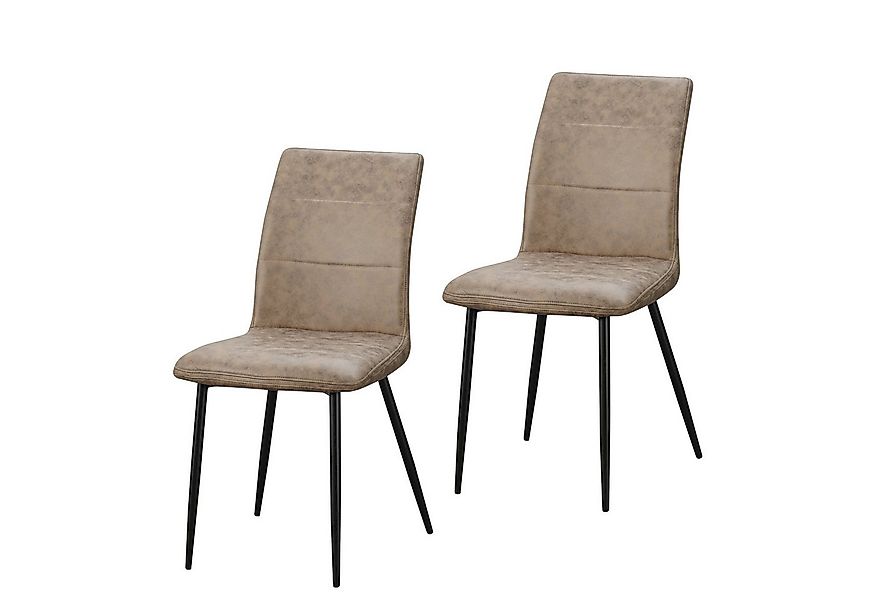 HTI-Living Esszimmerstuhl Esszimmerstuhl 2er Set Antikhellbraun Vasile (Set günstig online kaufen
