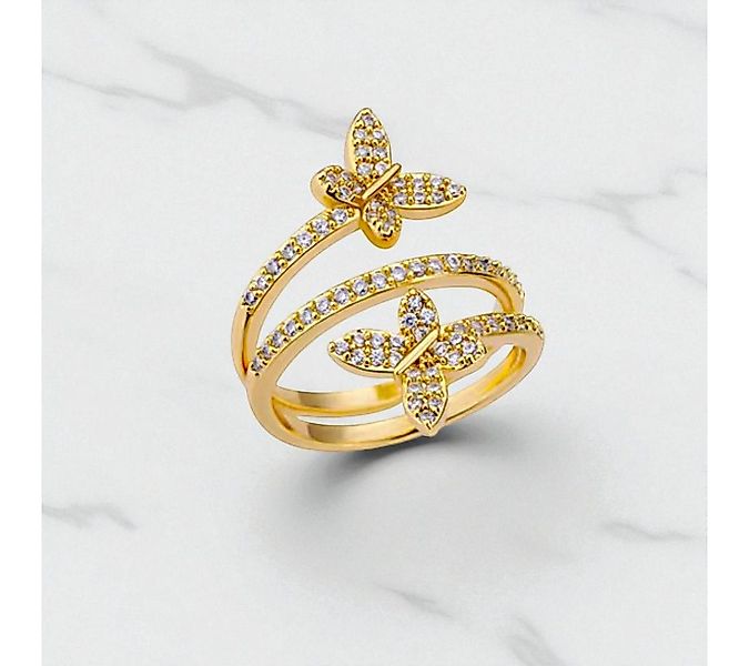 Medusa Accessoires Fingerring Schmetterling Edelstahl Ring günstig online kaufen
