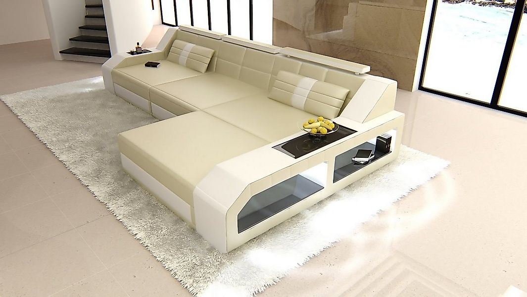 Sofa Dreams Ecksofa Ledercouch Sofa Leder Arezzo L Form Ledersofa, Couch, m günstig online kaufen