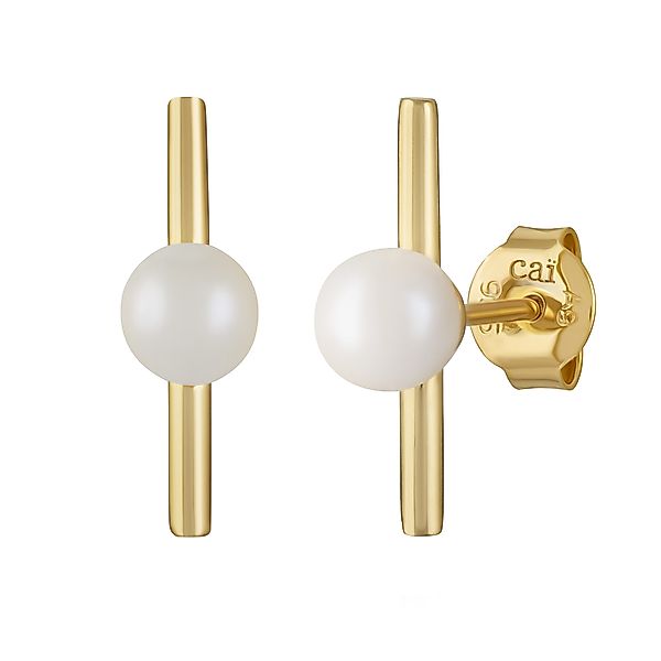 CAÏ Paar Ohrstecker "925/-Sterling Silber vergoldet Perlen" günstig online kaufen