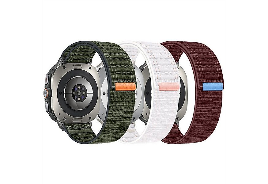 Wigento Smartwatch-Armband Für Samsung Galaxy Watch Ultra 47mm Nylon Klettv günstig online kaufen