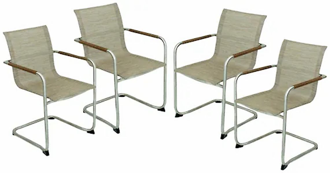 Garden Pleasure Freischwinger »NOVA« (Set) 4 Stk. Edelstahl günstig online kaufen