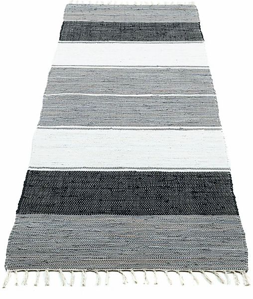 THEKO Teppich »Stripe Cotton, handgewebt«, rechteckig, 5 mm Höhe, Flachgewe günstig online kaufen