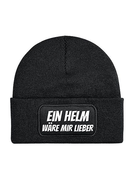 Youth Designz Beanie Ein Helm wäre mir Lieber unisex Beanie Müzte mit trend günstig online kaufen