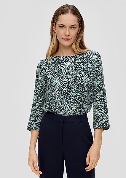 s.Oliver BLACK LABEL Langarmbluse Bluse mit seitlich geschlitztem Saum günstig online kaufen