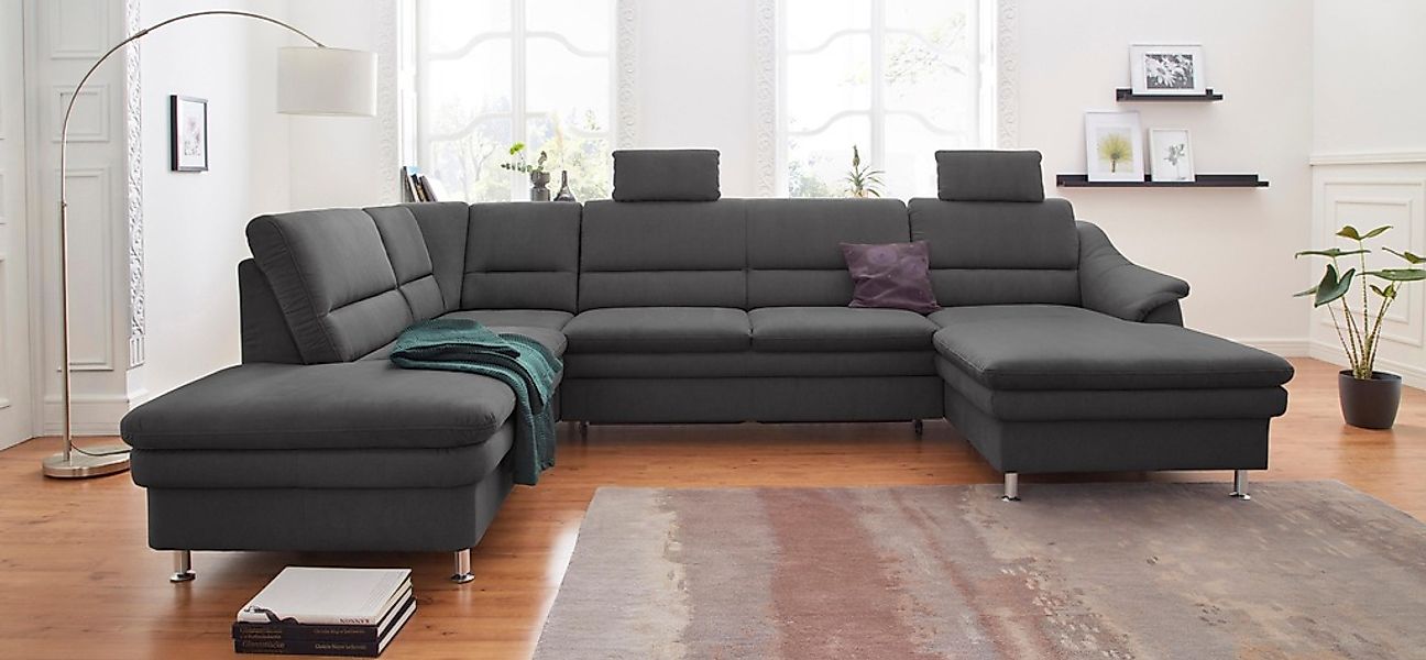 sit&more Wohnlandschaft "Cardoso U-Form", mit Federkern und Kopfstützen, mi günstig online kaufen