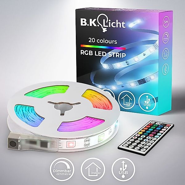 B.K.Licht LED-Streifen 3-5m RGB Band dimmbar günstig online kaufen