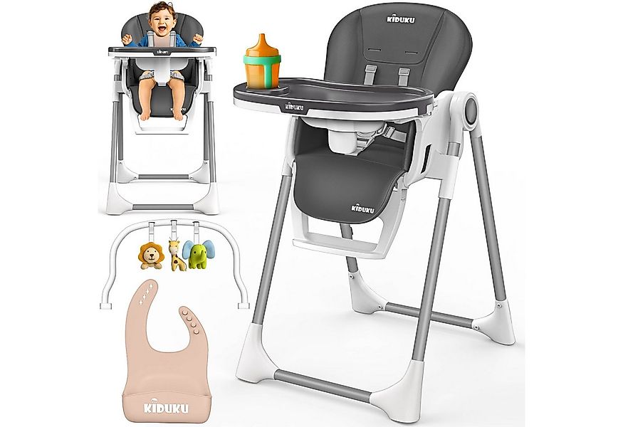KIDUKU Kinderstuhl Baby 3in1 mit Neugeborenenaufsatz + Lätzchen, Spielbogen günstig online kaufen