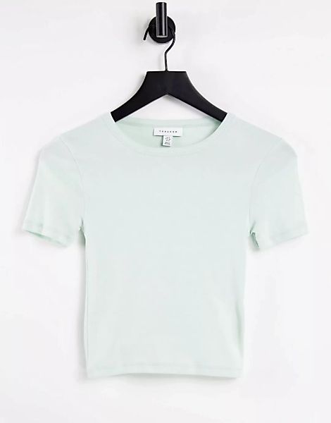 Topshop – T-Shirt für jeden Tag in Mintgrün günstig online kaufen