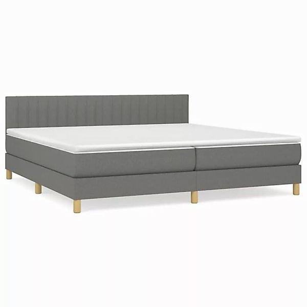 vidaXL Boxspringbett Boxspringbett mit Matratze Dunkelgrau 200x200 cm Stoff günstig online kaufen