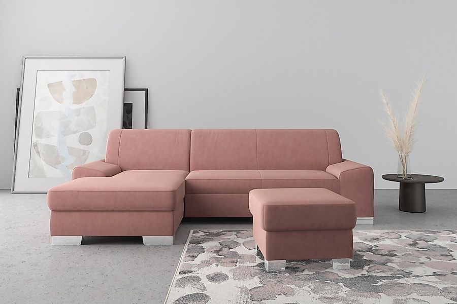 DOMO collection Ecksofa "Anzio L-Form, whlw. Bettfunktion, Federkern, hochw günstig online kaufen