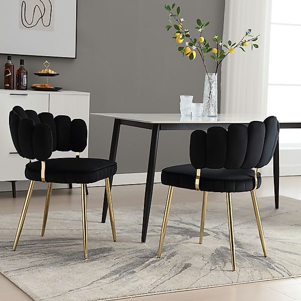 KLAM HOME Esszimmerstuhl Moderner Samt Wohnzimmersessel, günstig online kaufen